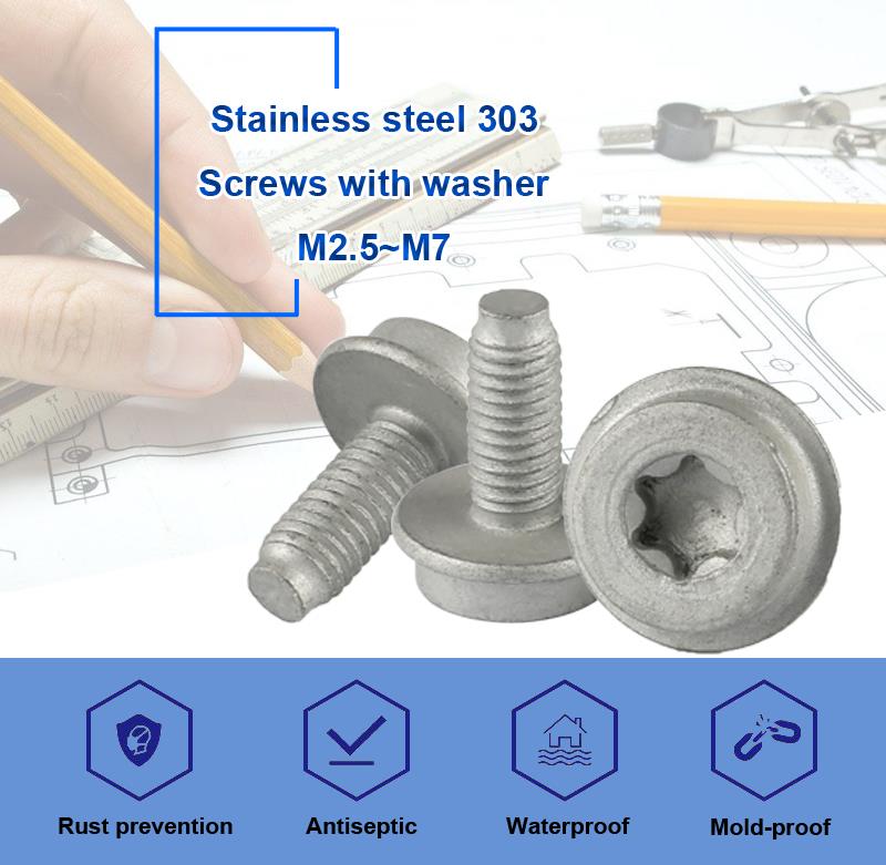 m2.5 m3 smes screw washer screw combination