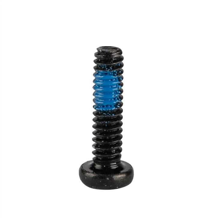 Black flat head torx precision screw