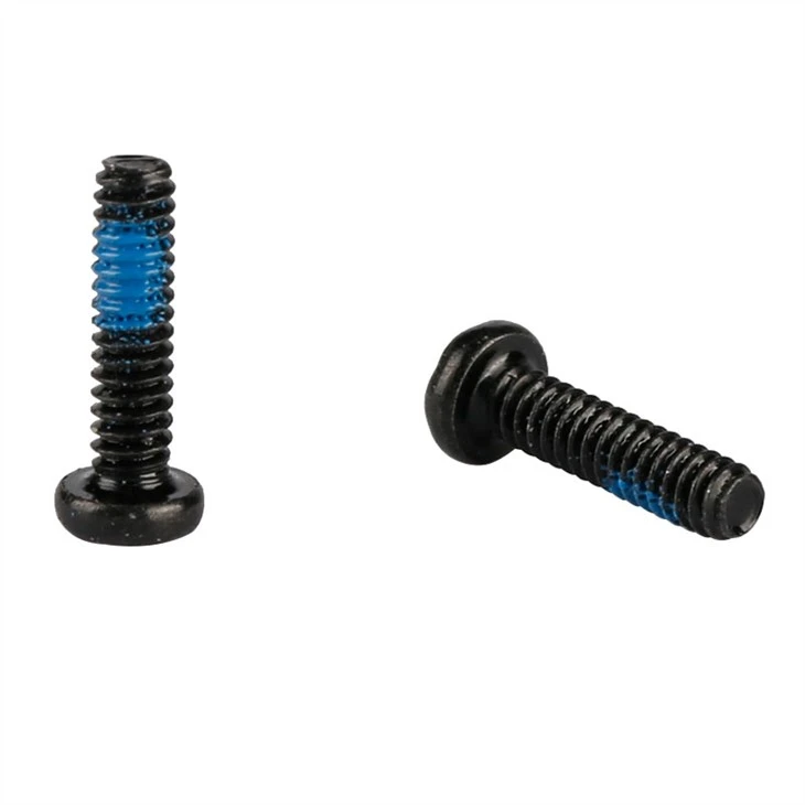 Black flat head torx precision screw